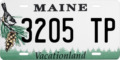ME license plate 3205TP