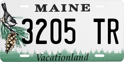 ME license plate 3205TR
