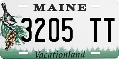 ME license plate 3205TT