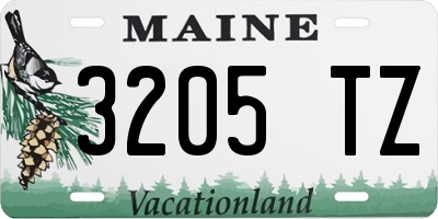 ME license plate 3205TZ