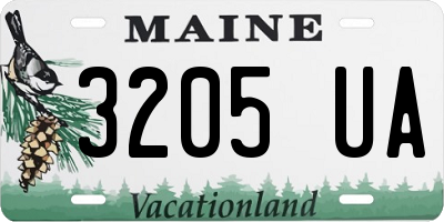 ME license plate 3205UA