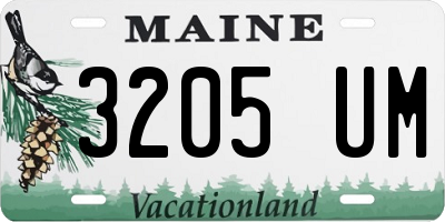 ME license plate 3205UM