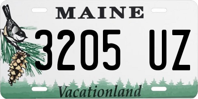 ME license plate 3205UZ