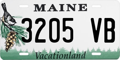 ME license plate 3205VB