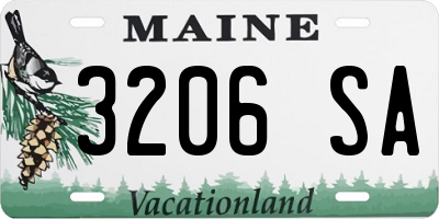 ME license plate 3206SA