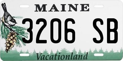 ME license plate 3206SB