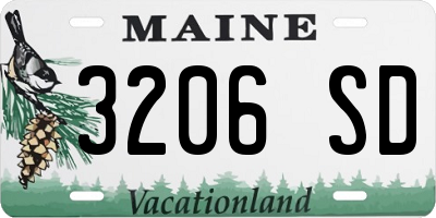 ME license plate 3206SD