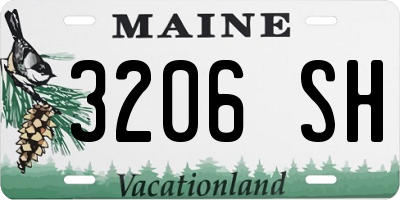 ME license plate 3206SH