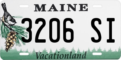 ME license plate 3206SI