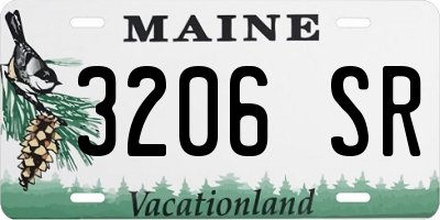 ME license plate 3206SR