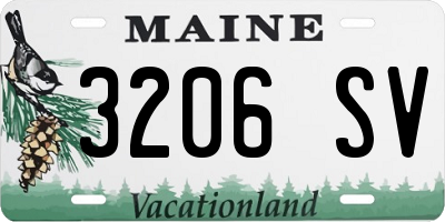 ME license plate 3206SV