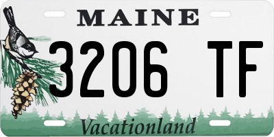 ME license plate 3206TF