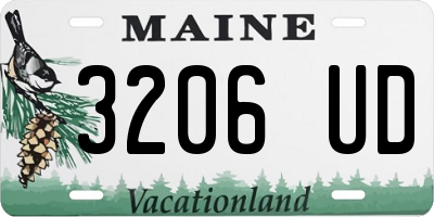 ME license plate 3206UD