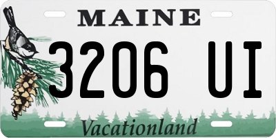 ME license plate 3206UI
