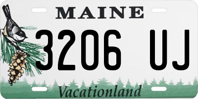 ME license plate 3206UJ