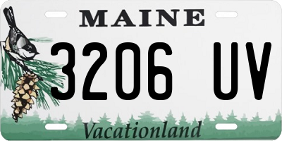 ME license plate 3206UV