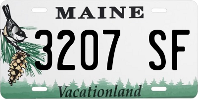 ME license plate 3207SF