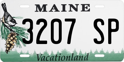 ME license plate 3207SP