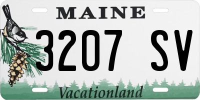 ME license plate 3207SV