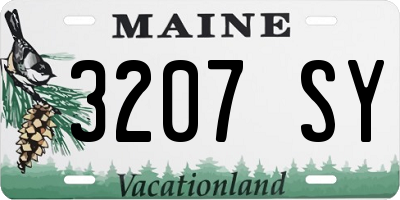 ME license plate 3207SY