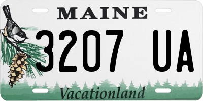 ME license plate 3207UA