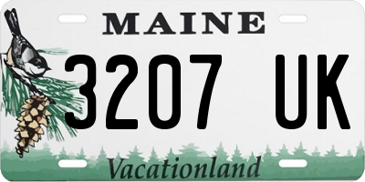 ME license plate 3207UK
