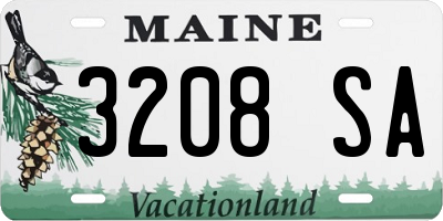 ME license plate 3208SA