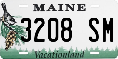 ME license plate 3208SM