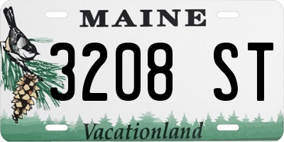 ME license plate 3208ST