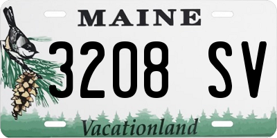 ME license plate 3208SV