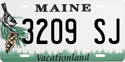 ME license plate 3209SJ