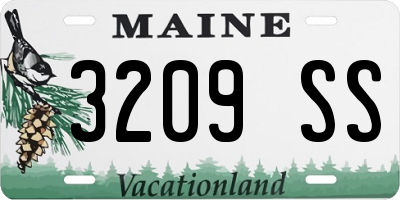 ME license plate 3209SS