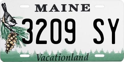ME license plate 3209SY