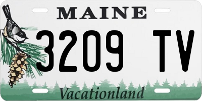 ME license plate 3209TV