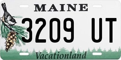 ME license plate 3209UT