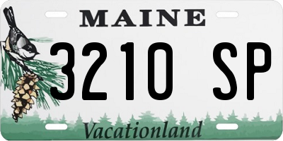 ME license plate 3210SP