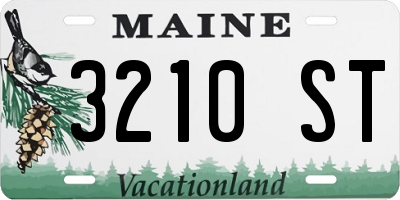 ME license plate 3210ST