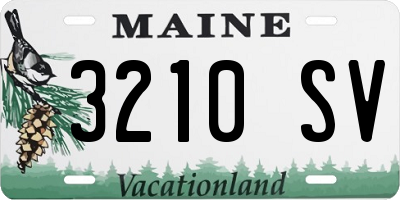 ME license plate 3210SV