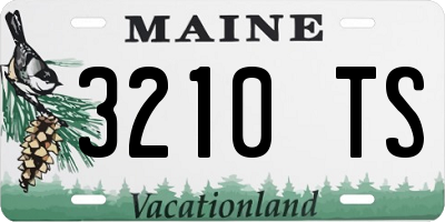 ME license plate 3210TS