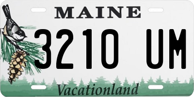 ME license plate 3210UM