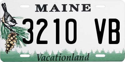 ME license plate 3210VB