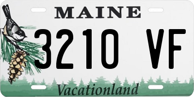 ME license plate 3210VF