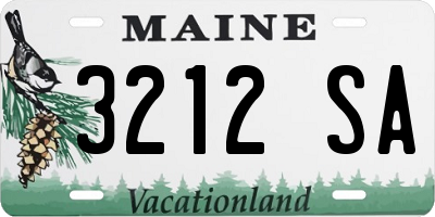 ME license plate 3212SA