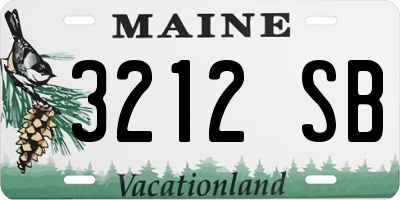 ME license plate 3212SB