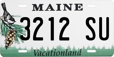 ME license plate 3212SU