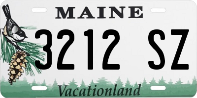 ME license plate 3212SZ