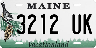 ME license plate 3212UK
