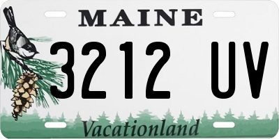 ME license plate 3212UV