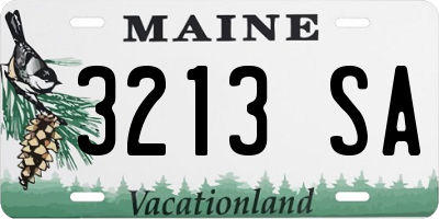 ME license plate 3213SA