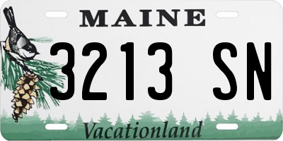 ME license plate 3213SN